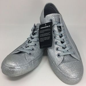 Converse All Star Silver Glitter Sneakers